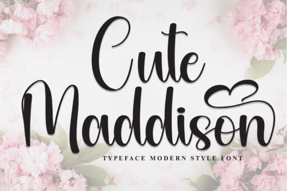 Cute Maddison: A Script Font with Heart