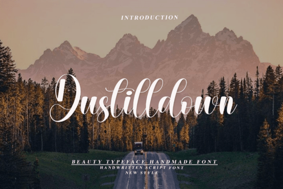 Dustilldown Script Font for Crafters and Designers