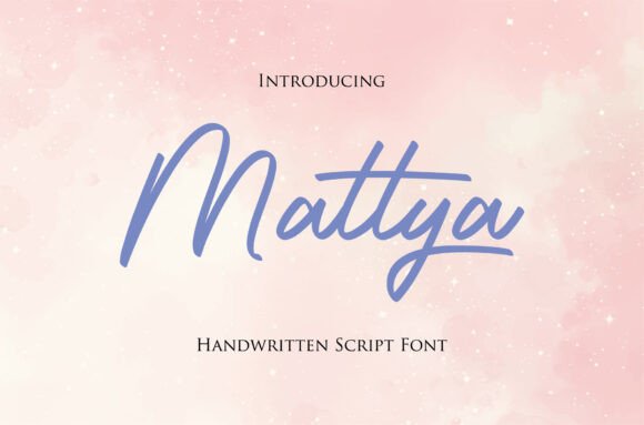 Mattya: A Handwritten Font for Editorial Elegance
